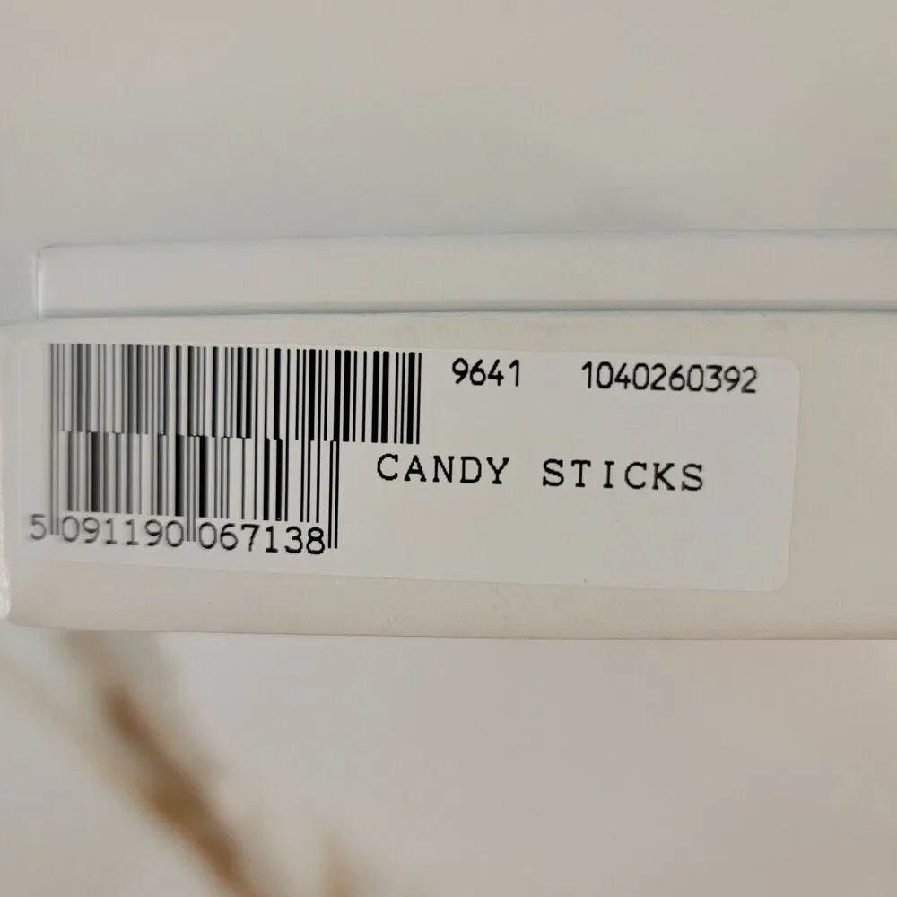 Pimpernel CANDY STICKS 6 Set Vintage Christmas Themed Cork Backed Wood Coasters